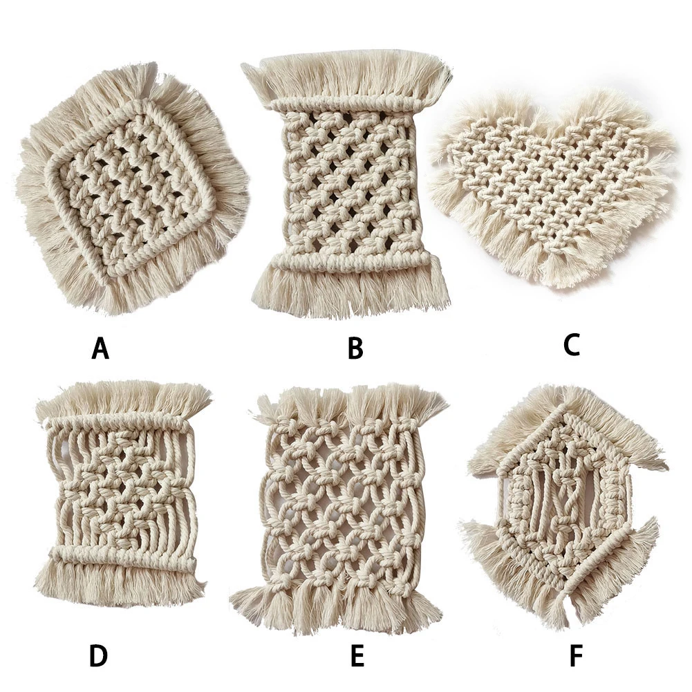 Плетеная подставка богемная скатерть маленькая ручной работы DIY настольное