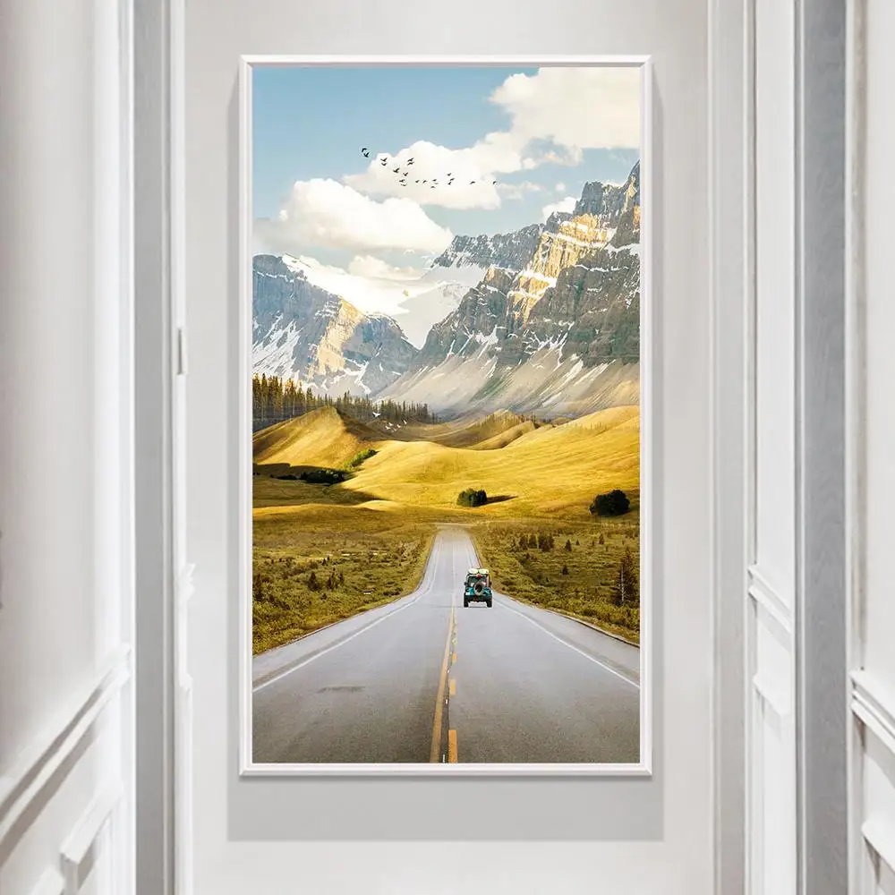 Скандинавский пейзаж холст настенный плакат креативный мотивационный печать