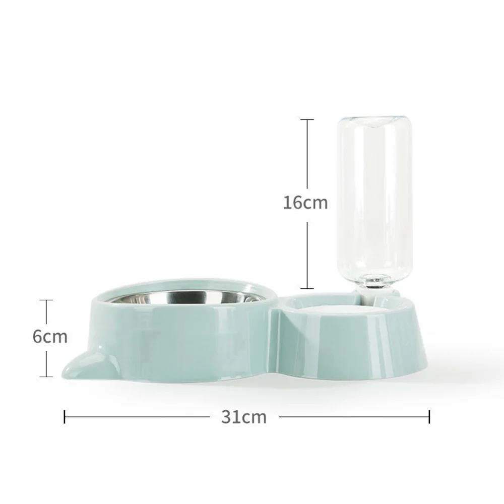 

Pet Cat Dog Bowl Fountain Automatic Food Water Feeder Dispenser Container For Cats Dogs Drinking Pet Products High Quality Sale