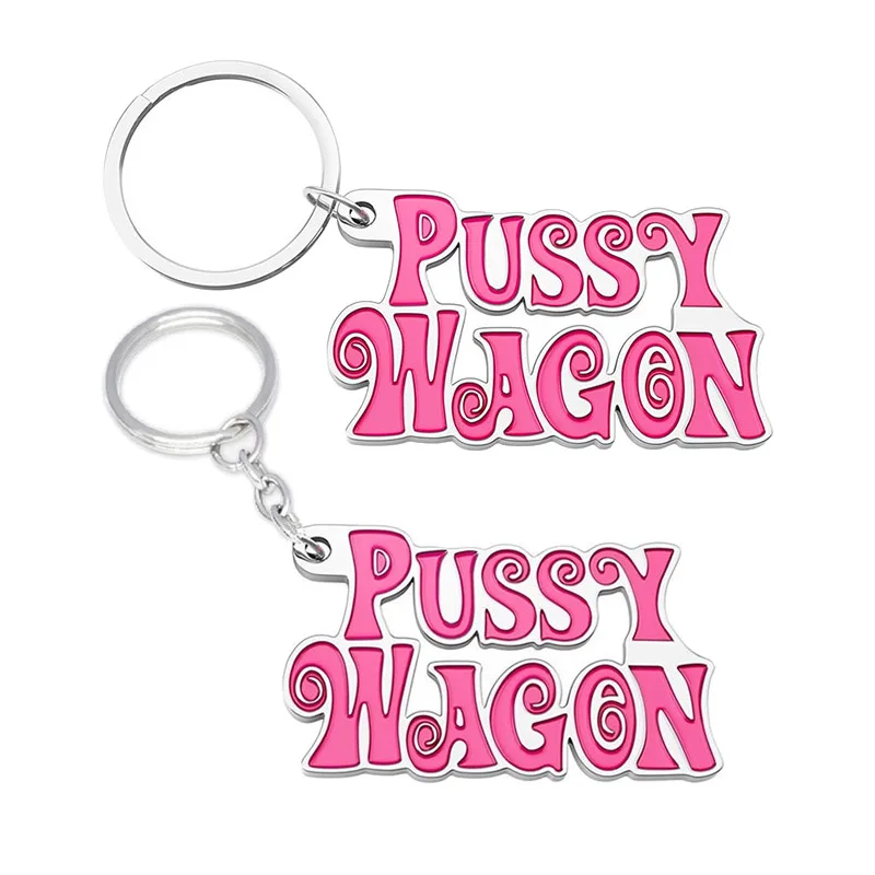 Цинковый сплав игрушка PUSSY WAGON брелок розового цвета с буквенным принтом брелки