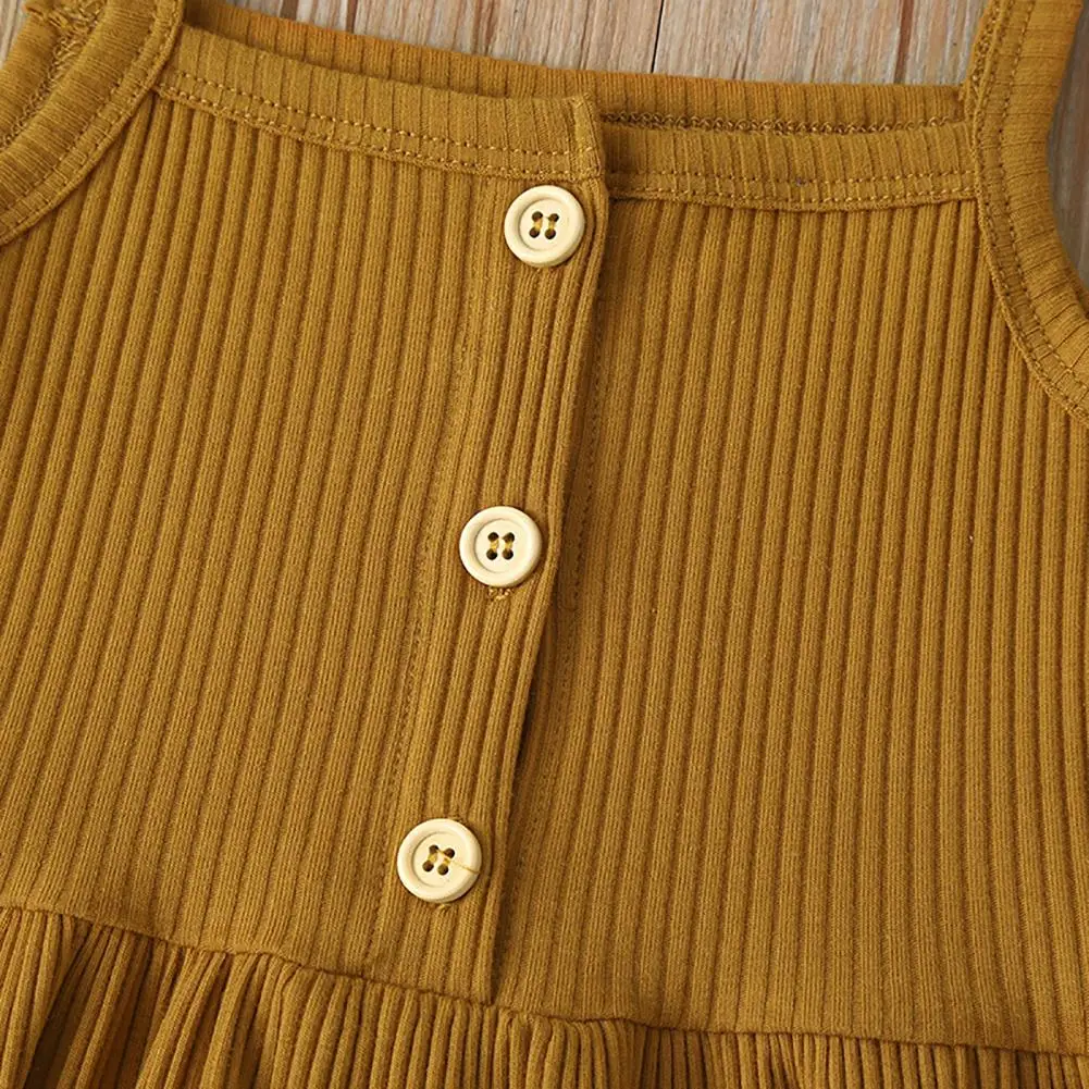 Las ni&ntilde;as Tops Color s&oacute;lido pozo rayas pantalones ni&ntilde;as Floral Tops estampados traje de pantalones cortos para vacaciones-1