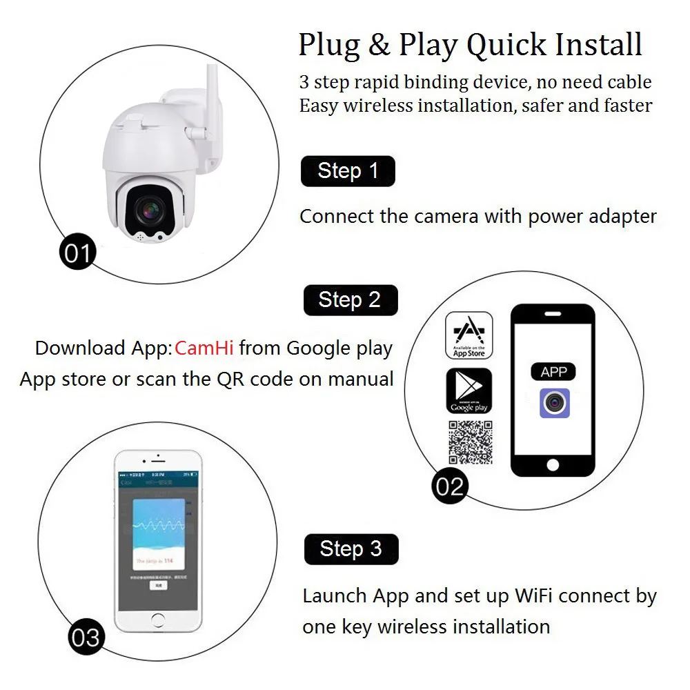 5MP 2MP 1080P FHD беспроводная WiFi IP камера P2P CCTV PTZ купольная камера наружная Водонепроницаемая POE домашняя охранная камера наблюдения SD карта IR 40 м