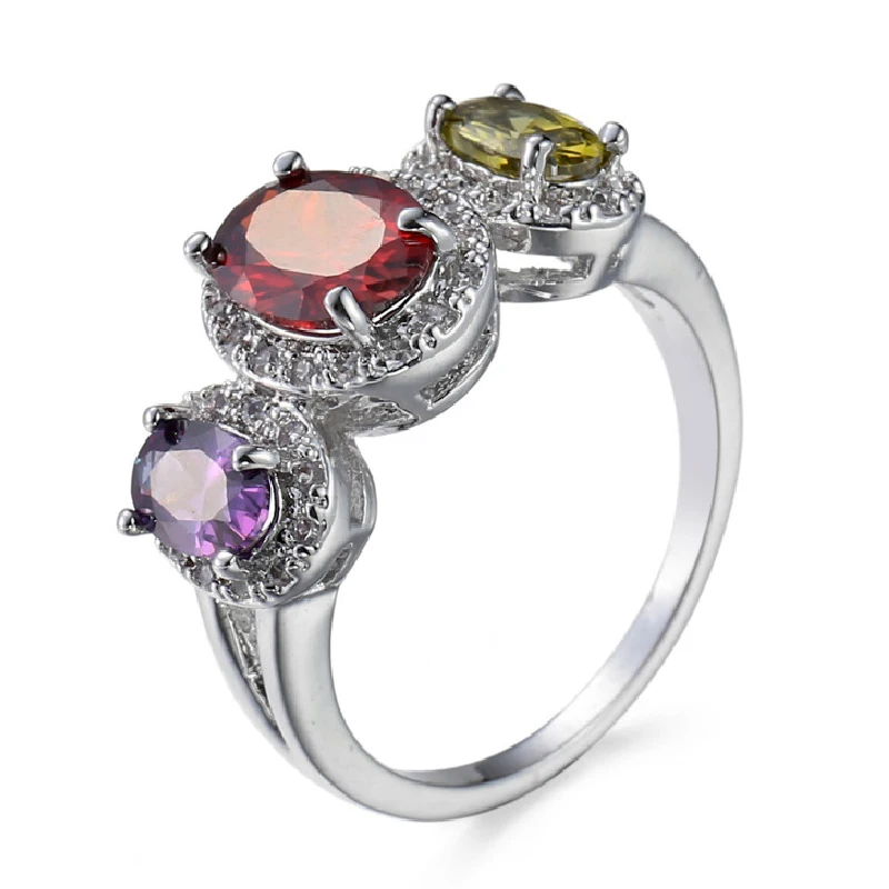 

Luxury Ring for Women 925 Silver Jewelry with Oval Shape Zircon Gemstone Hand Ornament Finger Rings Wedding Party Gift Wholesale