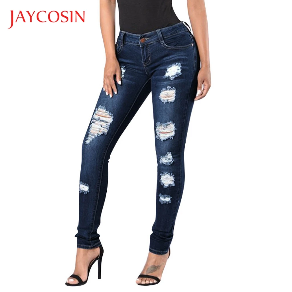Jaycosin, джинсы, женские, эластичные, на молнии, с карманами, с дырками, брюки, обтягивающие джинсы, женские, повседневные, для мам, джинсы, женские, mujer 87