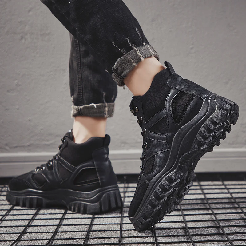 MoneRffi/зимние мужские ботинки толстая подошва нескользящая теплая зимняя обувь