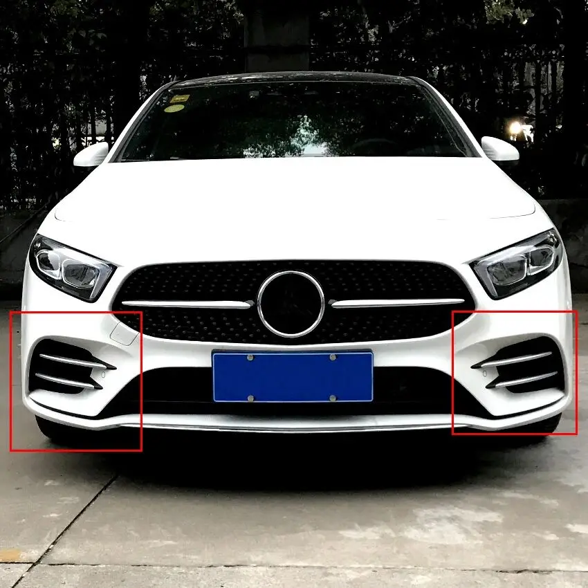 

For Mercedes-Benz A-Class A180 A200 2019 A-Class Sports Intake Grille Fog Lamp Decorative Strip Modification Front Fog Lamp
