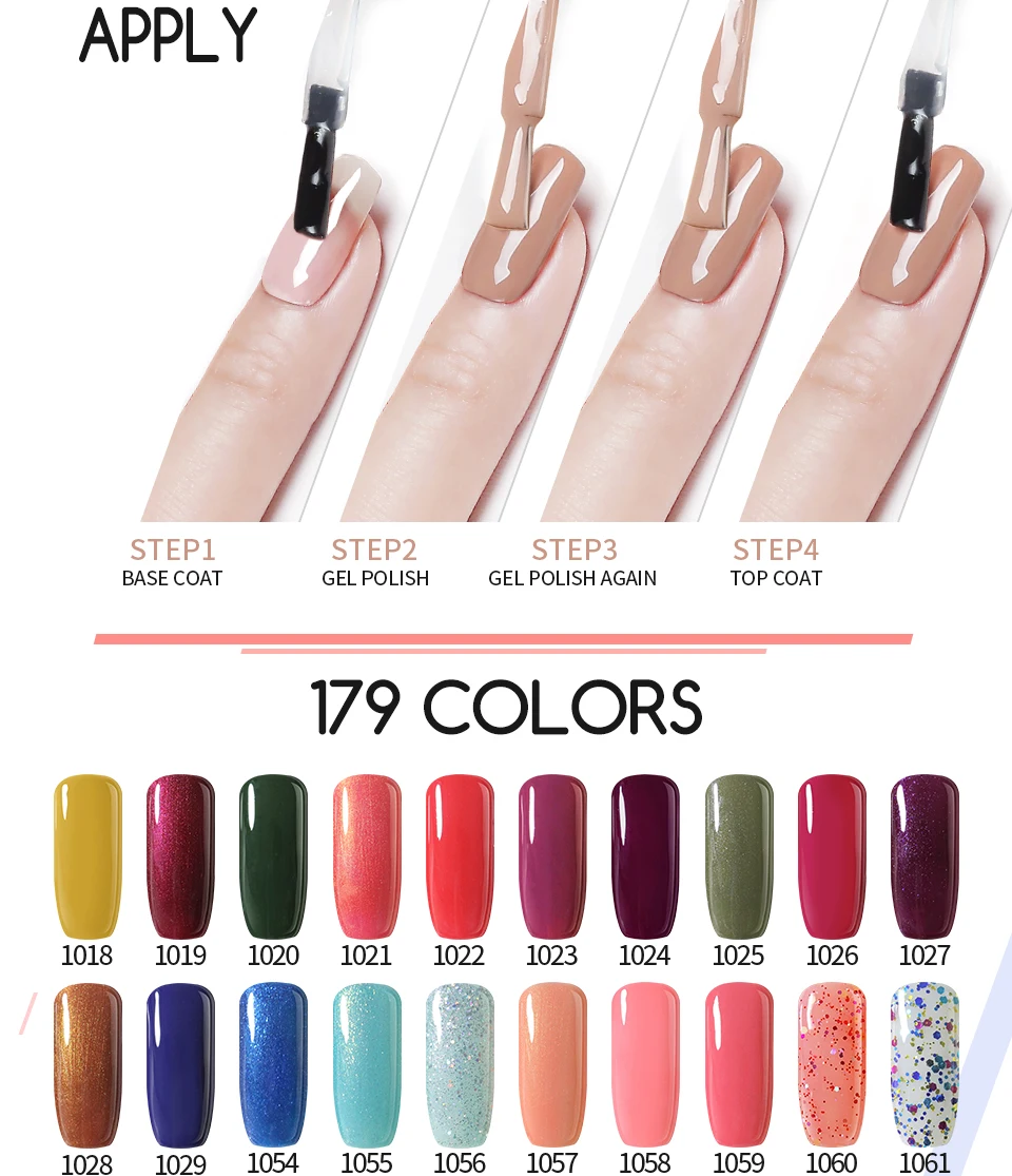Arte Clavo 15ml New Color Gel Nail Polish UV Glitter Nail Gellak Matt Top Base Soak Off Nail Art Design Lacquer Nail Gel Varnish