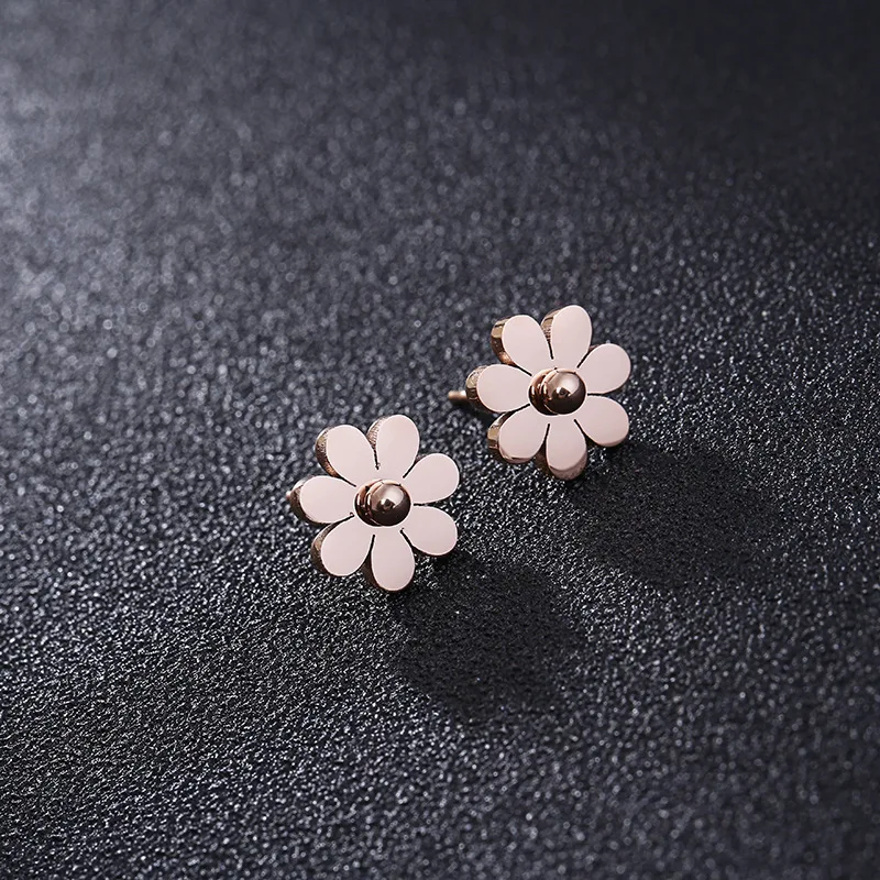 Модные ювелирные изделия из нержавеющей стали цвета розового золота в Корейском