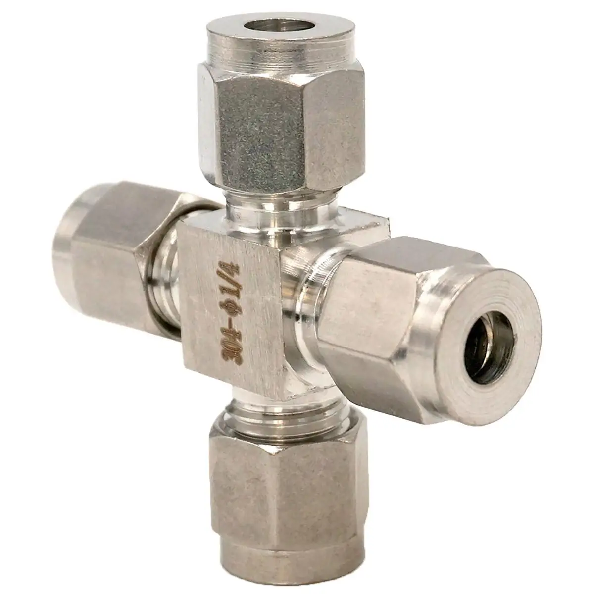 Подходит для трубки O/D 1/4 &quot304 Нержавеющая сталь равных крест 4 способ