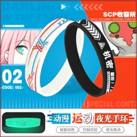hot anime jojo bungo stray dogs sao darling theme 02 night lights wristband adults student silica gel bracelets hand chain gifts