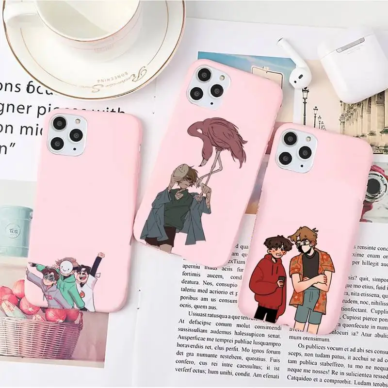 

Dream Smp anime janpan Phone Case Candy Color for iPhone 6 7 8 11 12 s mini pro X XS XR MAX Plus