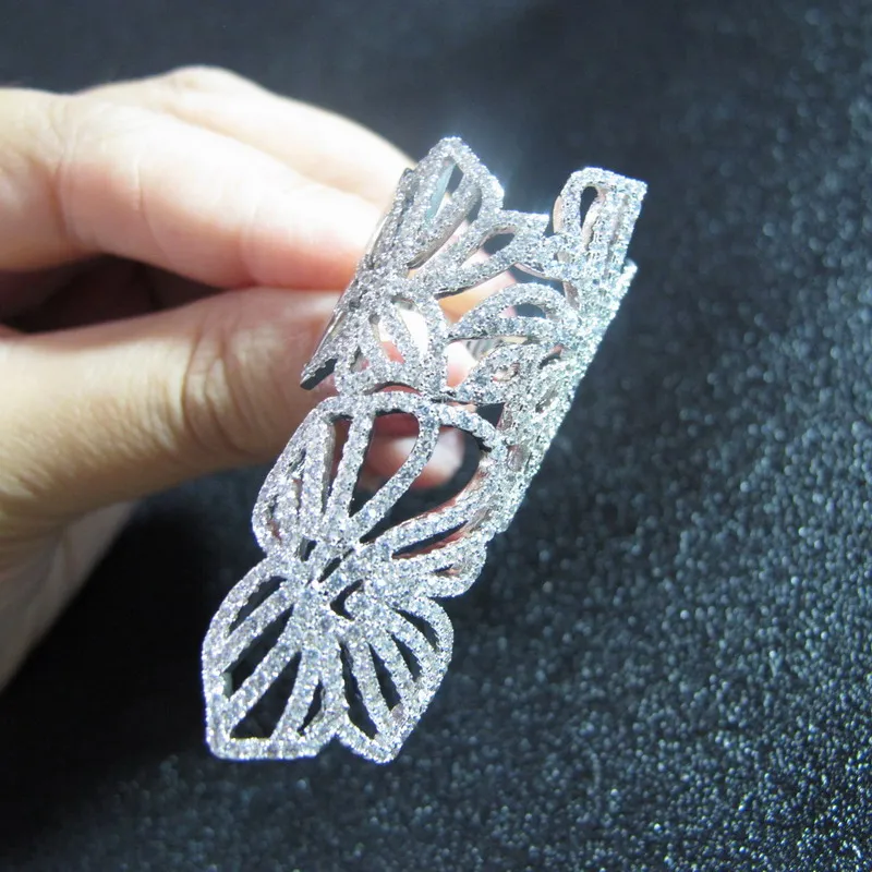 Скидка распродажа в европейском стиле Модный камень циркон полые виде цветов с