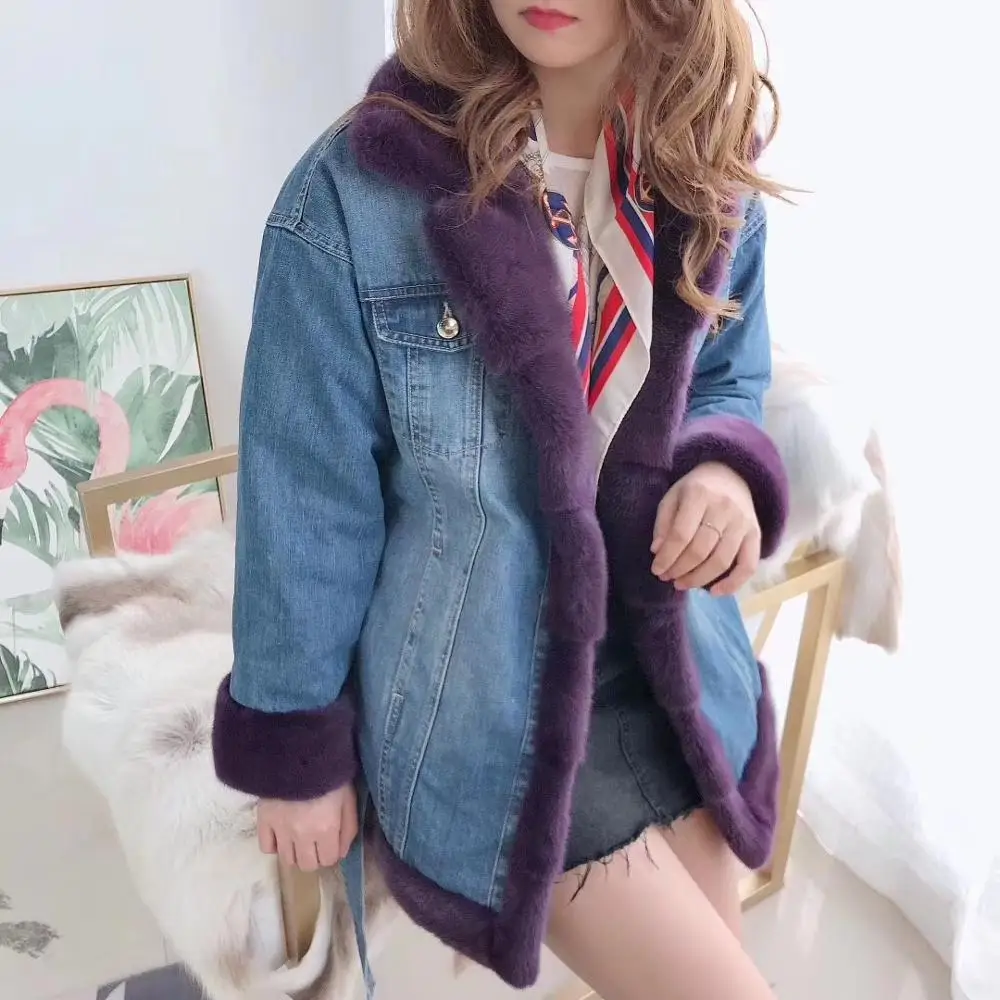 2020 Новая модная зимняя женская парка с воротником из натурального меха норки