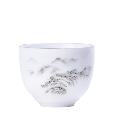Цзиндэчжэнь белый фарфор и рисунком кунг фу Чай чашка керамическая для чая чаша