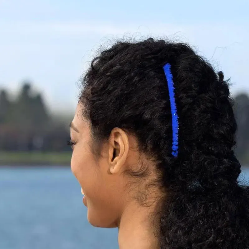 Заколка для волос в форме банана ручной работы двойной гребень Толстые вьющиеся