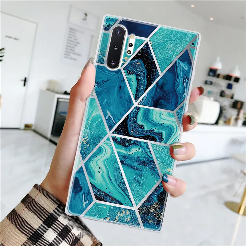 Покрытие с геометрическим рисунком Мрамор чехол для samsung Galaxy Note 10 плюс S8 S9 S10 S10E J4 J6 A6 A7 A8 A5 J3 J5 J7 Мягкий ТПУ чехол с мультипликационным рисунком