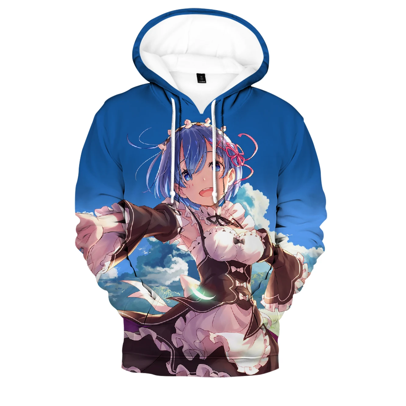 Фото 3D толстовки с рисунком аниме «Re: Zero kara hajimeru isekai seikatsu», толстовки, модная мужская женская детская спортивная одежда, Лидер продаж, топы для мал... №2