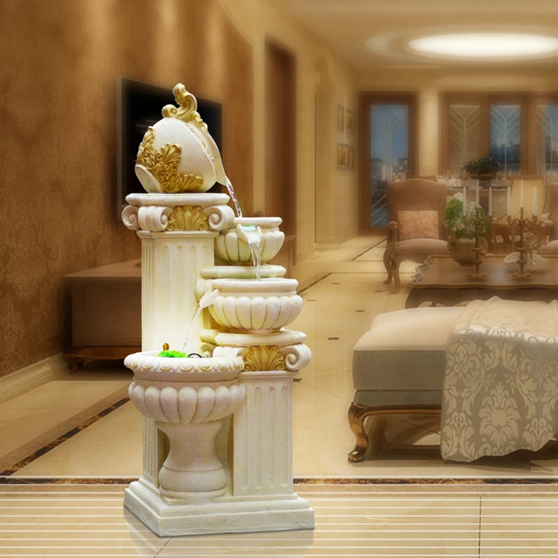 

Большой напольный фонтан TT в европейском стиле для рыбного пруда, водный Ландшафтный декор, Креативные украшения для дома, гостиной