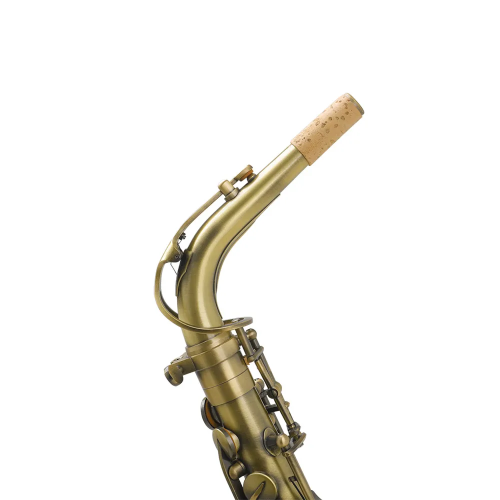 B66 Саксофон альт красный античный изогнутый шейный латунный сопло сгибающийся