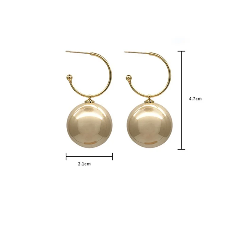 2 шт./компл. темперамент женщин серьги подвеска с большой жемчужиной золото танцы