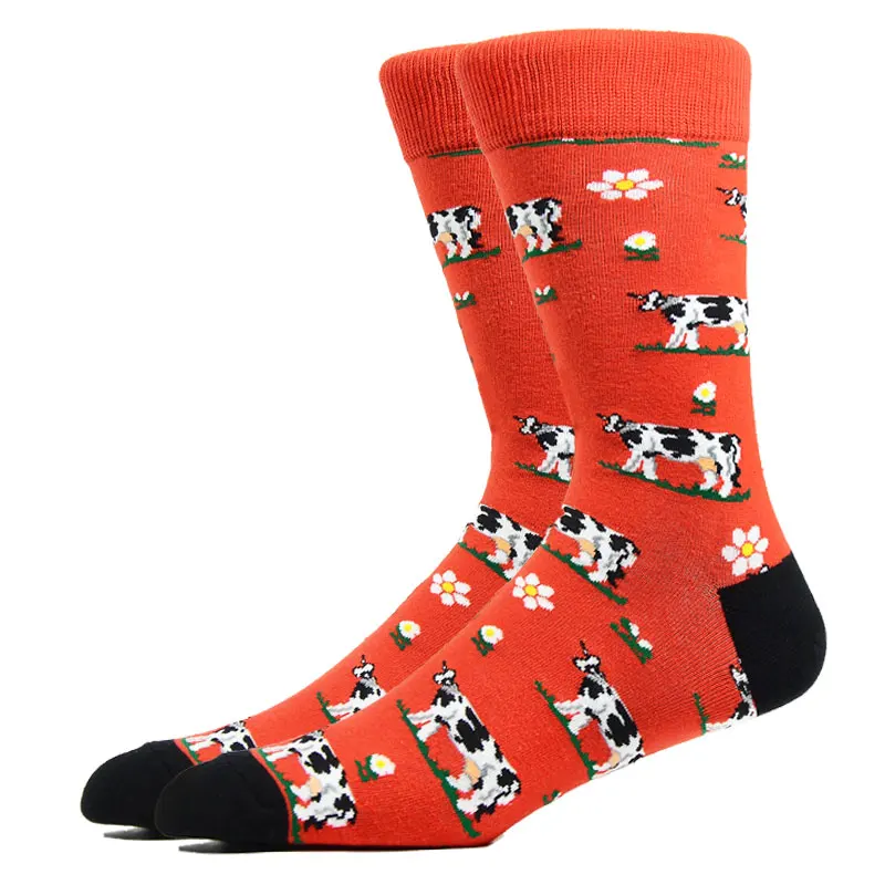 

Bestselling Breathable Comfortable Stylish Pastoral Style Socks Are Combed High Quality Cotton With Cute Animal Prints For Pigs/