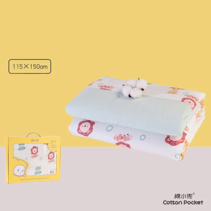 

Infant Stuff Baby Quilt Blankets Spring Autumn Cotton Gauze Large Size Kids Children Comforter 115x150cm