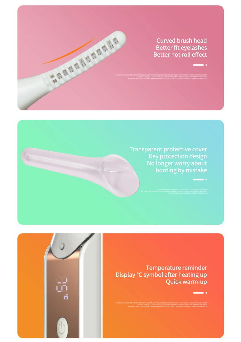 

Hot !Electric Heated Eyelash Curler Power Beauty Makeup Long Lasting USB Rechargeable New Style Electric Eyelash