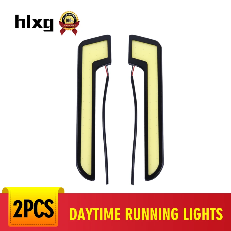 2 шт. автомобильный Стайлинг COB DRL автомобильные Внешние фары светодиодный белый