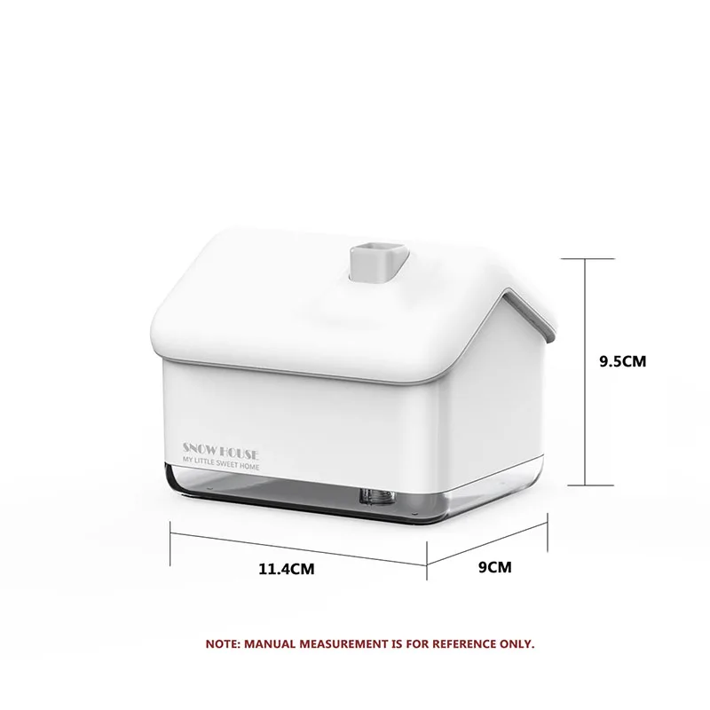 

MOTAWISH Mini New Snow House Small Air Humidifier USB Fog Bedroom Creative Christmas Gift Humidifier