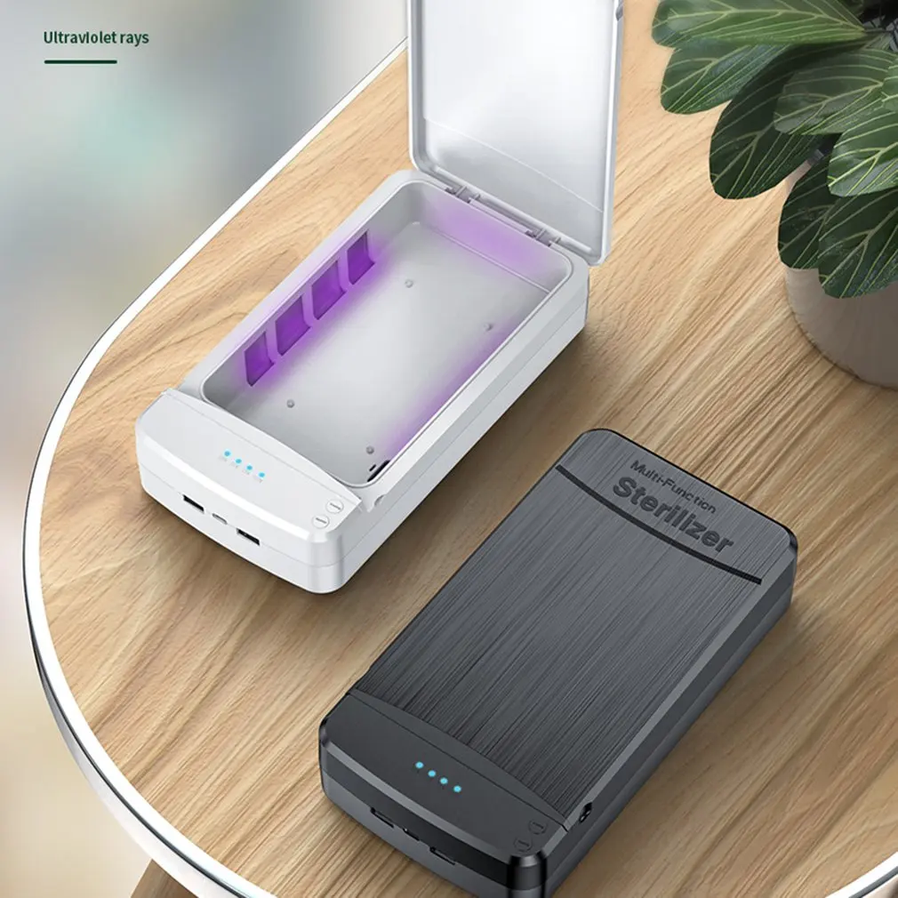 

Portable UV Phone Sterilizer Box Cell Phone Disinfector Personal Sanitizer Jewelry Ultraviolet Watch Disinfect Cabinet