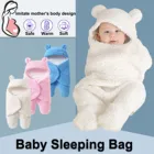 Плюшевый спальный мешок с капюшоном, для новорожденных мальчиков и девочек, зимний, теплый