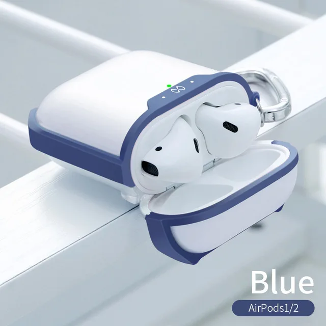 red airpds 1 2 Xundd чехол для наушников для Apple AirPods Pro Чехол беспроводной Bluetooth прозрачный AirPod 3 чехол для Airpod 1/2 Пылезащитная крышка - Цвет: red airpds 1 2