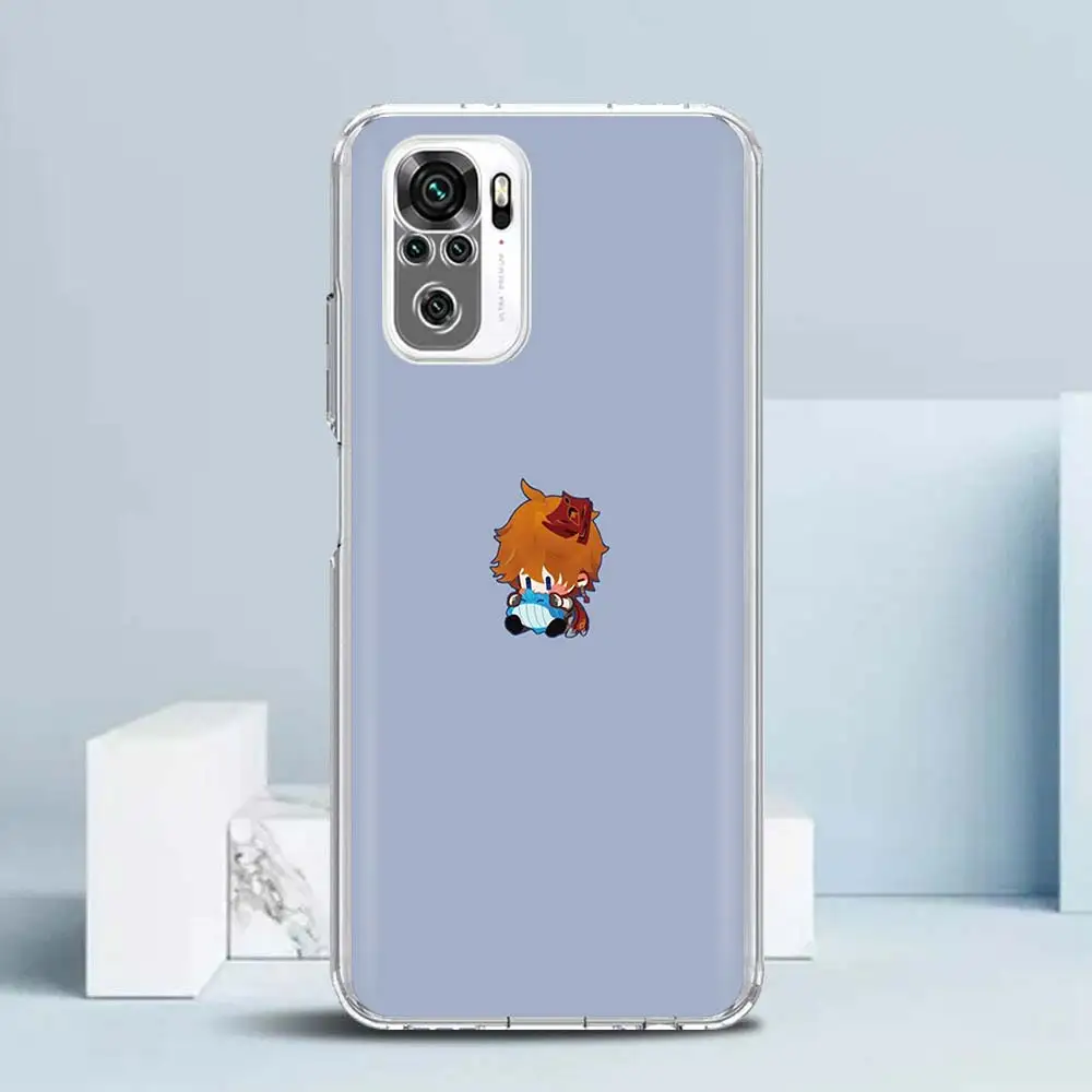 Cartoon Genshin Impact Phone Case Funda For Xiaomi Redmi Note 10 Pro 9S 10S 9 8 Pro 8T 8A 9A 9C 7 7A 6 6A K40 Soft Cover Coque