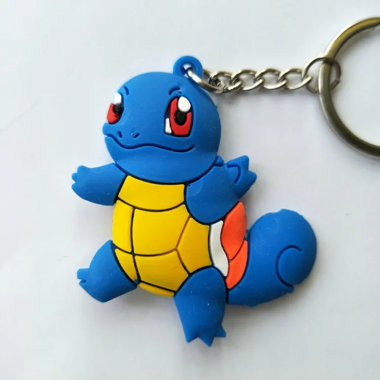 Мультфильм Покемон брелок ПВХ брелок Пикачу Бульбазавр Ponyta Dragonite Squirtle Jigglypuff Милый Забавный аниме брелок чавейру - Цвет: 4