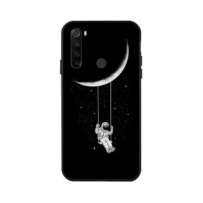 Чехол для Redmi Note 8 T, 3D, сделай сам, Окрашенный черный, силиконовый, мягкий, ТПУ, матовый чехол для телефона, для Xiaomi Redmi Note 8 Pro 8 T, задняя крышка, чехол