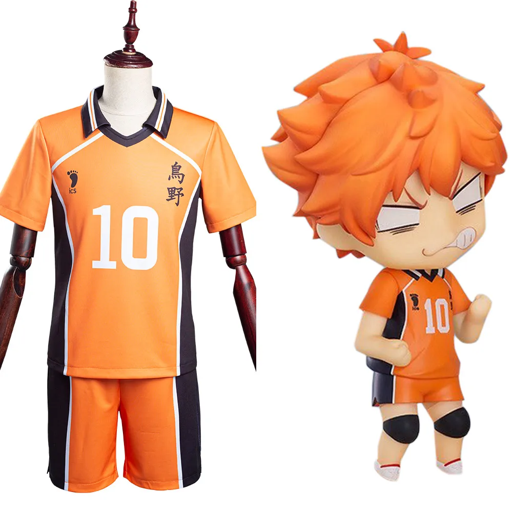 Аниме Haikyuu Tobio Kageyama Karasuno Косплей Костюм Школьная форма Джерси № 10 футболка + шорты