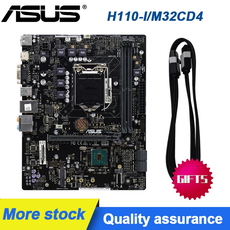 ASUS H110-I/M32CD4/DP_MB   Intel H110 LGA1151 DDR4 90PA0770-M4XXN0  Asus VivoPC M32CD  HDMI MicroATX