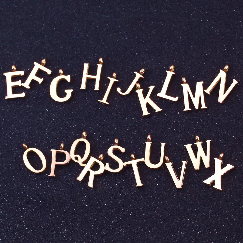 1 шт.) Подвески из нержавеющей стали с буквой A -Z подвески для имени инициала