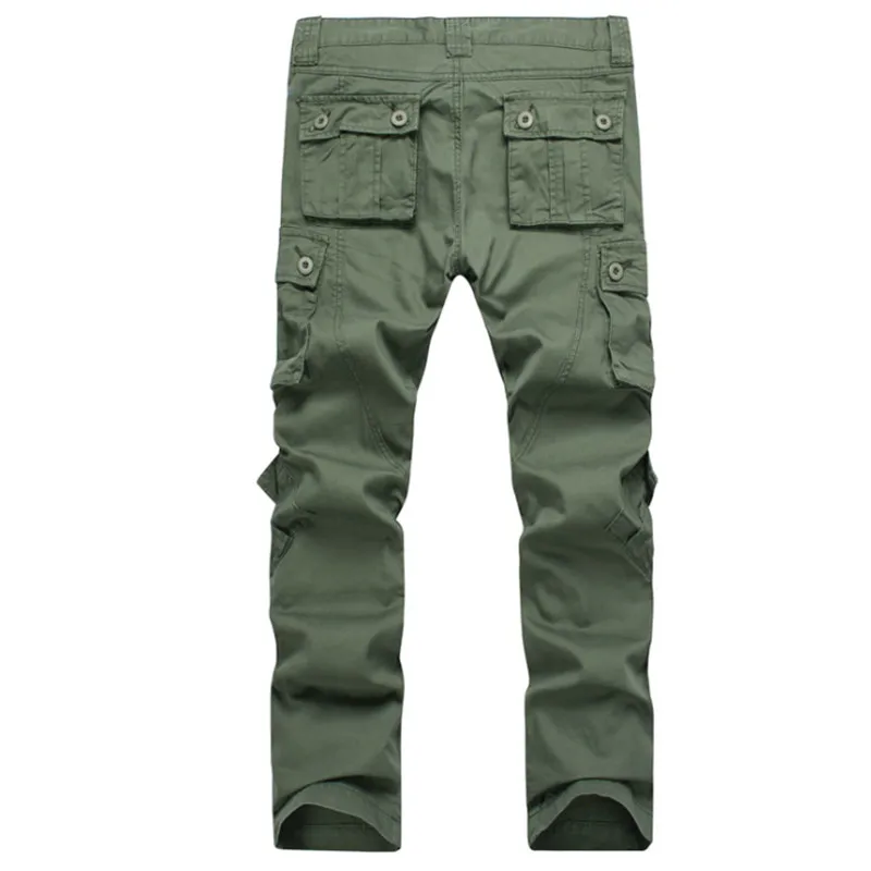2020 Military Style Men's Cargo Pants New Casual Multi Pockets Tactical Autumn Cotton Army Trousers Men 8 | Мужская одежда