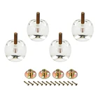 4 шт. сжатая ясные акриловые ножки для мебели для ножек дивана, мебельная фурнитура, замена для ног, скамеечка для ног шкаф-кровать конец таблицы сделай сам