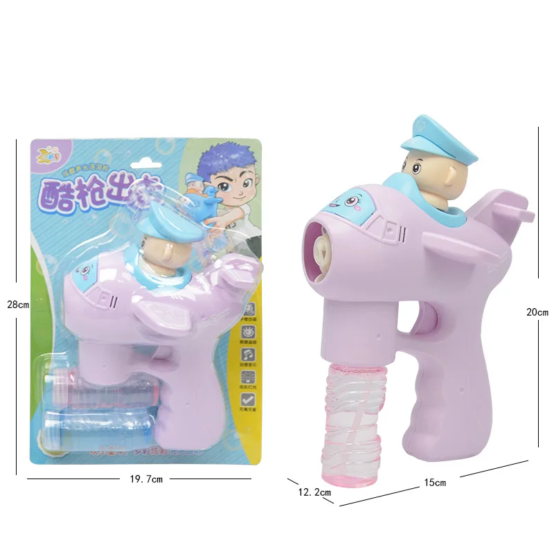 

Children's Outdoor Toys Electric Bubble Blowing Machine Automatic Cartoon Bubble Gun New Style Music Bubble Toys