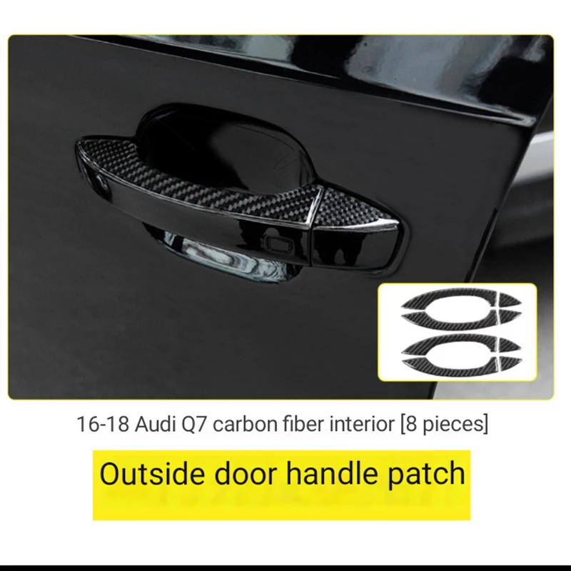 

For Audi Q7 Out door Handle Real Carbon Fiber Decoration Sticker 2016 2017 2018 2019