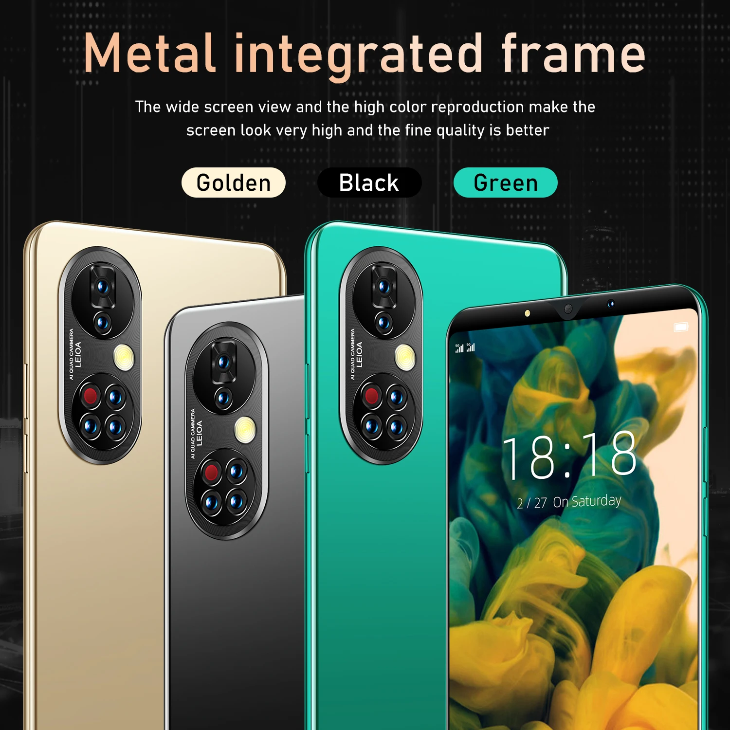 

Cheapest Smart Phone P50 Pro 16GB+512GB 5.3 Inch Full Screen Smartphone 13MP+21MP Camera 4950mAh Cell Phone Global Version