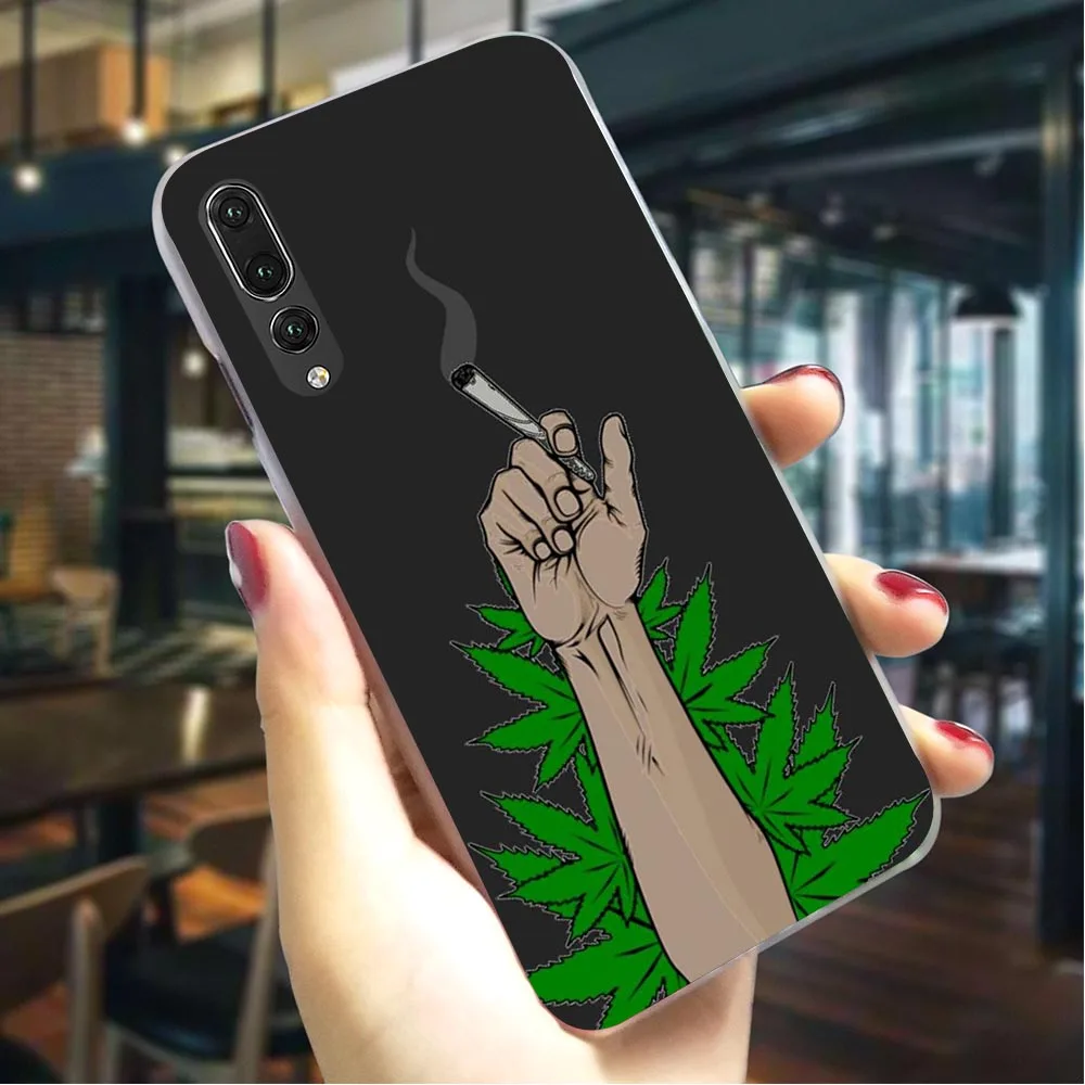 Fashion Cannabis Leaf Phone Case for Huawei Nova 4 Cover 6A 7A 8/9/10 Lite View 20 Pro 9X Y6 Y7 Y9 3/3i/5i | Мобильные телефоны и