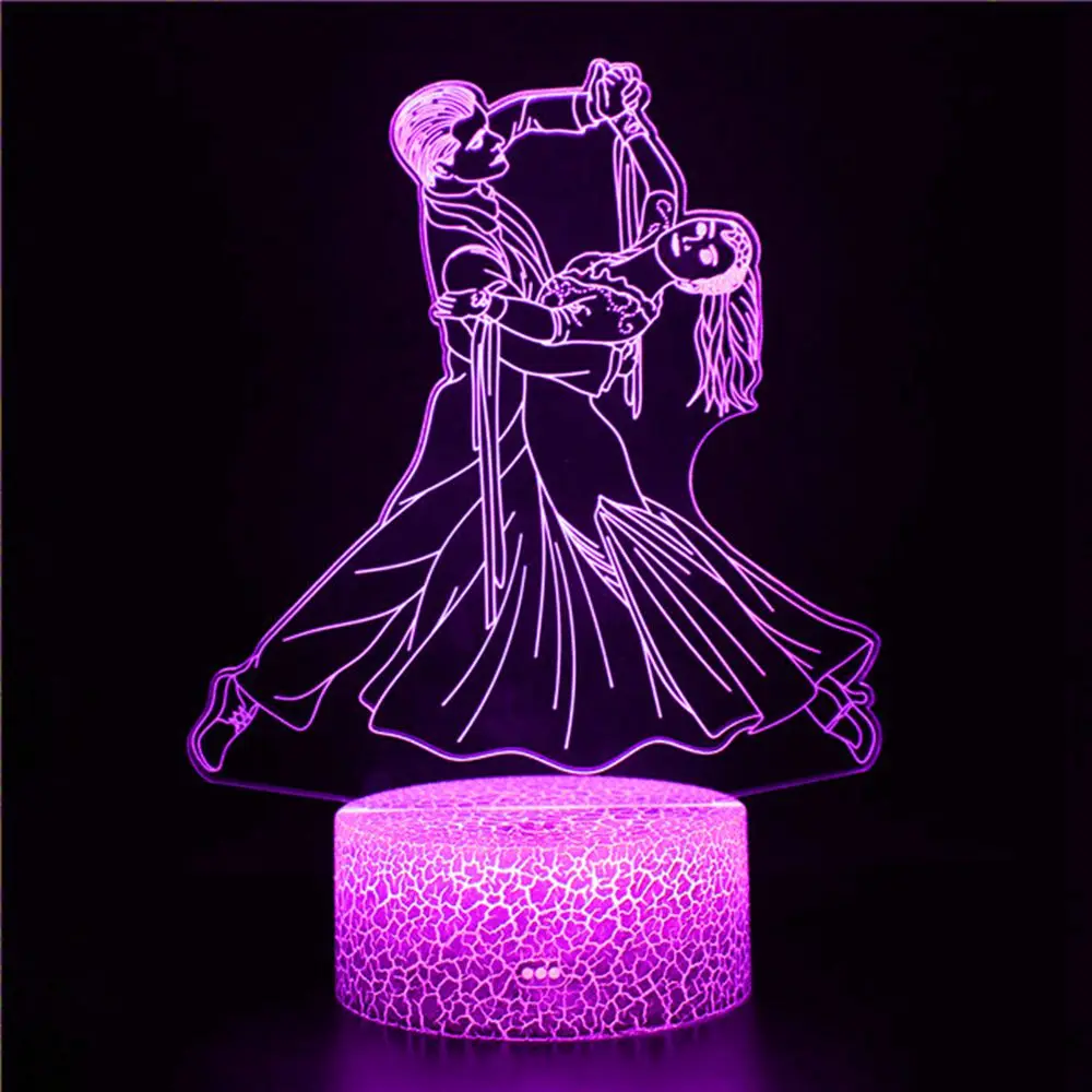 

Dancing men and women partner competition reward gift 3D night light creative decoration decoration bedroom LED usb table lamp