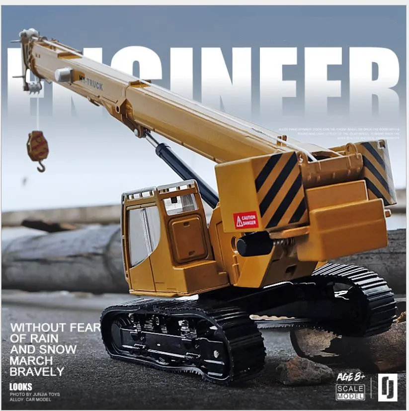 Инженерная модель из сплава гусеничного крана 1:50 игрушечный кран коллекционный