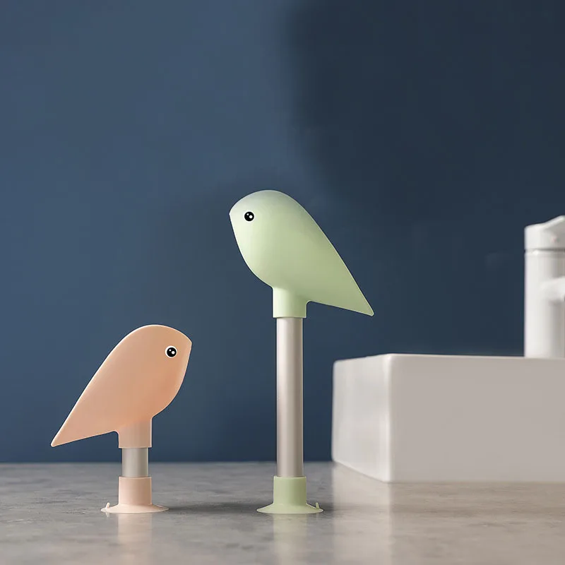 

Cute Bird Soap Dish with Suction Cup Wall Mount Plastic Soap Holder Bath Shower Plate Drain Water Washbasin Bathroom Products