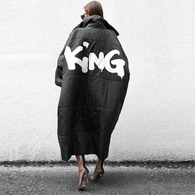 Женская длинная куртка большого размера зимние пальто парка KING Повседневная