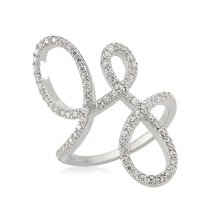 

Серебряное кольцо с символом бесконечности