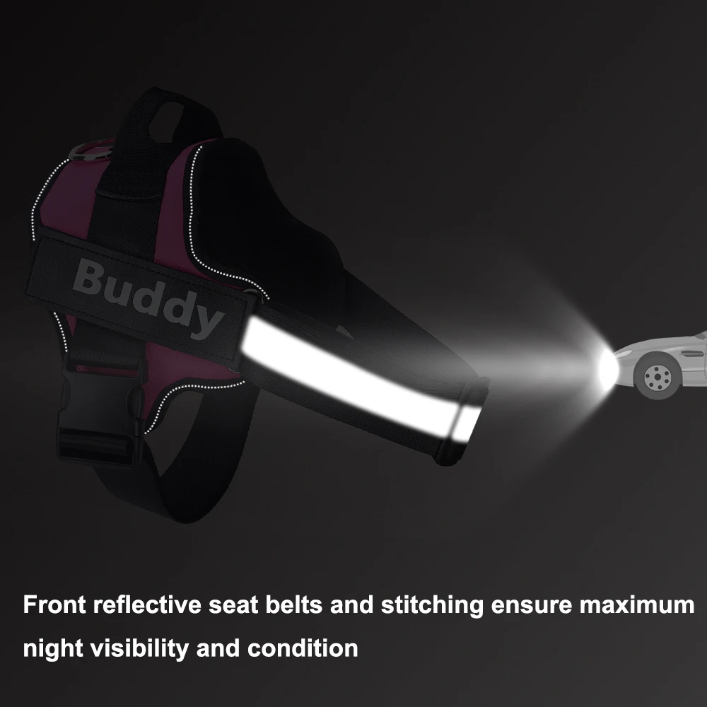 Шлейка-жилетка для собак светоотражающая воздухопроницаемая шлейка с именем на